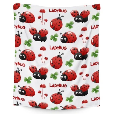Ladybug Blanket for Girls - 40 x 50 Inches Cute Lady Bug Blanket for Boys - W... - Image 1 of 4