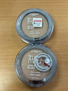 2 L'Oreal Paris True Match Blush BARE HONEY Super Blendable Compact W1-2 Warm - Picture 1 of 2