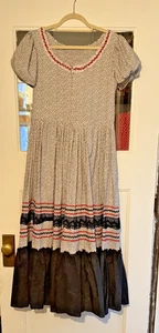 Divertido Maxi Vestido Falda Completa Vintage Busto 40 Cintura 30 - Imagen 1 de 4