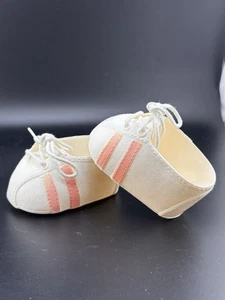 Cabbage Patch Bambola Bambini Vintage Coleco Bianco Plastica Sneakers Rosa Strisce Pizzo LEGGI - Foto 1 di 8
