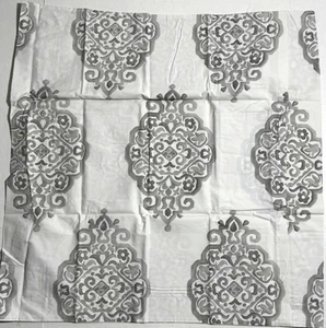 Pottery Barn Gray Asher Medallion Euro European Pillow Cover Sham New - Bild 1 von 2