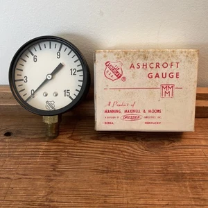 NOS Ashcroft 2 1/2” Pressure Gauge 0-15PSI Cat. No. 2 1/2 - 1000 - Picture 1 of 7