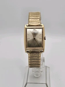 Vintage Rare 1967 Timex 5180 Goldtone 10GF Flex Band Rectangular Unisex Watch 👀 - Picture 1 of 19