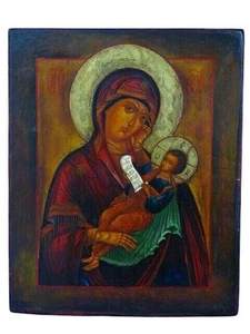 Rusia Russian "Madre de Dios alivia mi dolor" Icono Icono 20. Jh. - Imagen 1 de 6