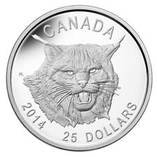2014 RCM $25 1 oz 9999 PROOF Fine Silver Ultra-High Relief Coin - Canada Lynx