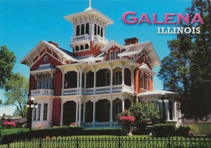 Postcard Illinois Galena The Belvedere Mansion Jo Daviess County Unused MINT - Picture 1 of 1
