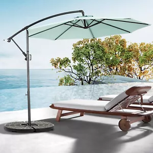 Best Choice Products 10ft Offset Hanging Market Patio Umbrella Adjustment -Green - Picture 1 of 12