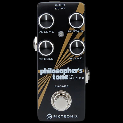 BRAND NEW PIGTRONIX PHILOSOPHER'S TONE MICRO COMPRESSOR SUSTAINER GUITAR PEDAL - Image 1 of 4