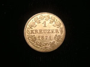 German States. BAYERN. LUDWIG II. KREUZER 1871. Choice! - Picture 1 of 2