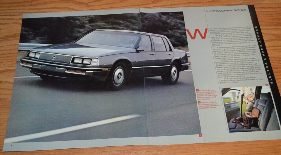 1986 BUICK ELECTRA T TYPE ORIGINAL DEALER ADVERTISEMENT AD PRINT 86 - Image 1 of 2