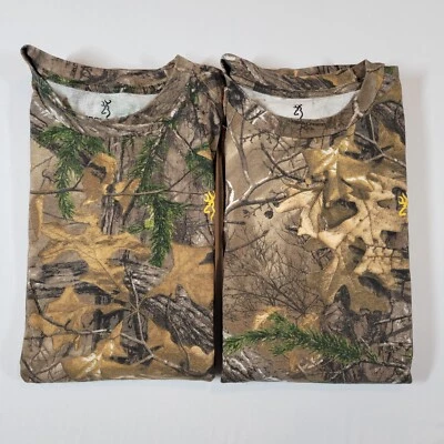 Lot of 2 Men's Browning Camo Shirts 2XL Realtree Xtra Short Sleeve Shirts EUC - Image 1 of 4