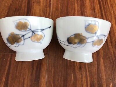 2 Impressive Vintage Asian Tea Cups, Hand-painted, Gilded,signed,good Condition  • 33$