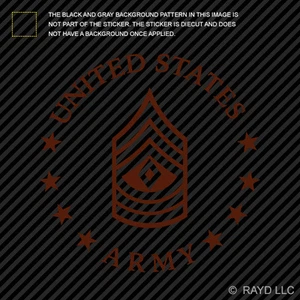 E-8 First Sergeant US Army Rank Sticker Die Cut Decal 1SG OR-8 E8 - Picture 1 of 19