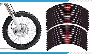 "EXCEL RED - Motocross / Enduro / Supermoto Felgenaufkleber 21"" 19"" 17" - Bild 1 von 1
