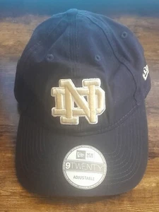 NOTRE DAME FIGHTING IRISH - Blue/Navy - New Era 9TWENTY Hat  - ADJUSTABLE - New - Picture 1 of 6