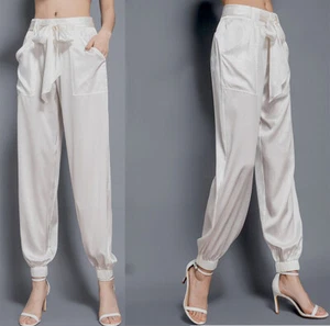 Tariff-Free Womens Stretch Silk Jogging Pants Lounge Trousers S M L XL 2XL 3XL - Picture 1 of 10