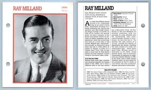 Ray Milland - 1930's Atlas Editions Movie Star Card - Picture 1 of 1