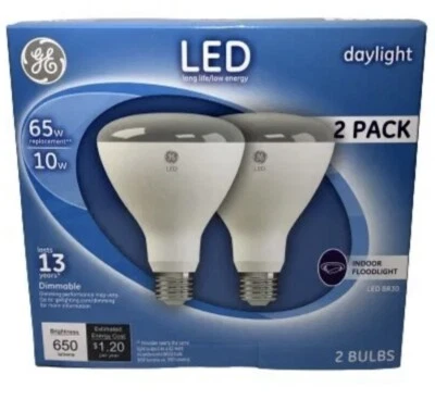 2 Pack GE Recessed Track Lightbulb Indoor Floodlight LED 65 To 10 Watt Dimmable - Image 1 of 4