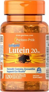 Puritans Pride Lutein 20 mg with Zeaxanthin Softgels, 120 Count - Picture 1 of 6