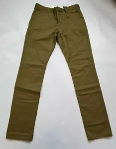 FRENCH CONNECTION OLIVE MACHINE GUN STRETCH CHINO PANT SZ 38 X 34 MADE IN INDIA - Picture 1 of 8