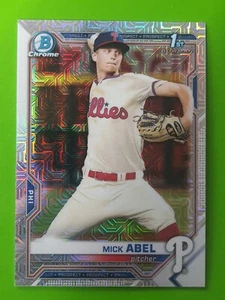 2021 Bowman Chrome Mick Abel 1st Bowman Mojo Refractor #BCP-42 Phillies - Bild 1 von 2