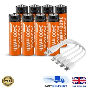 Rechargeable AAA / AA Batteries and USB Type C Charging Cable Pujimax - Picture 1 of 17