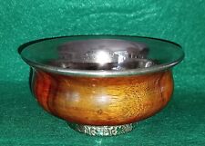 Antique Tibetan Burr Wood and Silver Jha Phor Tsampa Tea Bowl.