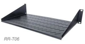 Universal 19" 2U 2-Point Cantilever Shelf 9.8" Deep for Open Racks Or Cabinets - Afbeelding 1 van 3