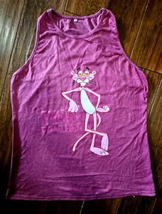 Pink Panther Cartoon Tank Top Pink Med/Lg - Picture 1 of 6