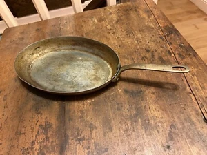 Antique French Copper E. Dehillerin Oval Frying Fish Saute Pan Stamped Paris - Picture 1 of 12