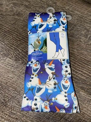 Niñas Disney Frozen Olaf Bee Leggings Azul Púrpura Naranja Talla 7-10 Foto 1 de 3