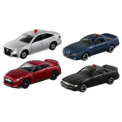 Takara Tomy Tomica Masked Patrol Car 4PCS Set Collection Crown/Silvia/Supra/GT-R - Image 1 of 4