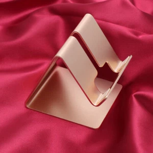 Metal Mobile Phone Holder Tablet Bracket Aluminum Alloy Desktop Stand Flat - Photo 1 sur 11
