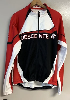 Vintage Mens Large Descente Warmup Black/Red/White Jacket w Iconic Logo - Image 1 of 4