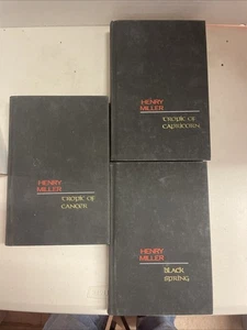 Lot of 3 Henry Miller HCs: Black Spring, Tropic of Cancer, Tropic of Capricorn - Picture 1 of 7