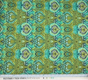 Tula Pink Fabric ALL STARS Frog Prince in Myrtle OOP Fat Quarter Quilting Cotton - Picture 1 of 2