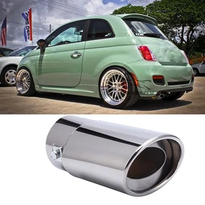 For Fiat 500 500X Silver Stainless Steel Car Rear Exhaust Pipe Tail Muffler Tip - Picture 1 of 13
