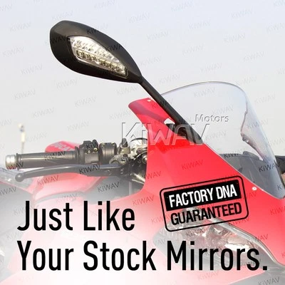 -Espejo retrovisor OE negro se adapta a Ducati 1199 Panigale ABS '13x1 DERECHA Foto 1 de 4