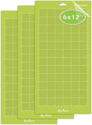 3 Pack ReArt 6x12 Cutting Mat Standard Grip For Cricut Expression | Free Ship