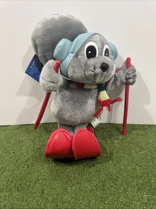 Vintage 2001 Rocky das Eichhörnchen 7 Zoll Plüsch mit Skiis, Schal und Mütze Toy Network - Bild 1 von 8