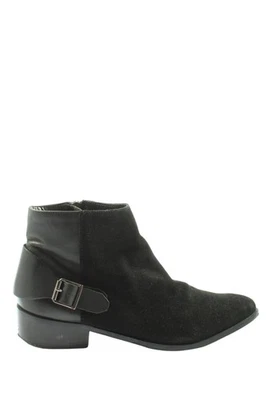 MANGO Botas con cremallera Mujeres Botines Talla EU 38 negro look casual - Imagen 1 de 4
