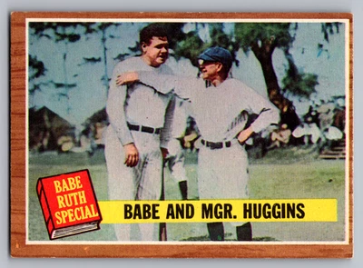 1962 TOPPS #137 BABE RUTH AND MGR. HUGGINS - Image 1 of 3