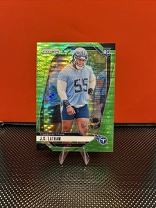 2024 Panini Prizm - Rookies J.C. Latham #334 Neon Green Pulsar Prizm (RC) - Bild 1 von 2