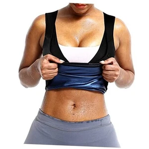 Sauna Suit Sweat for Women Sweat Workout Tank Small-Medium Waist Trainer Vest - Picture 1 of 7