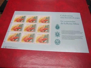 CANADA Unitrade# 1856 95c A ROYAL CENTENARIAN QUEEN MOTHER PANE OF 9 MNH - Picture 1 of 2