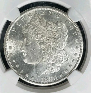1880-S MORGAN SILBER DOLLAR ~ NGC MS 63 ~ SCHÖNE MÜNZE ~ REF #20-110 - Bild 1 von 4