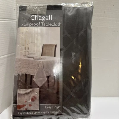 Benson Mills Chagall Spillproof Fabric Tablecloth 60" x 104" Charcoal Halloween - Image 1 of 4
