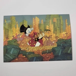 Vintage unzirkuliert Walt Disney Studios Animation Dagobert Duck Geld Postkarte PA - Bild 1 von 12