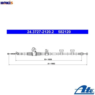 CABLE TIRAR FRENO ESTACIONAMIENTO 24.3727-2120.2 PARA MITSUBISHI PAJERO/IV/CLASSIC/Van Foto 1 de 4