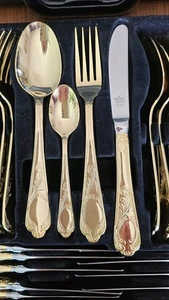 Besteckkoffer SBS Solingen 70tlg. 23/24 Karat Hartvergoldet NEU!!! TOP-ZUSTAND!! - Bild 1 von 20